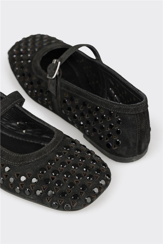 Siyah Deri Kadın Günlük Ayakkabı