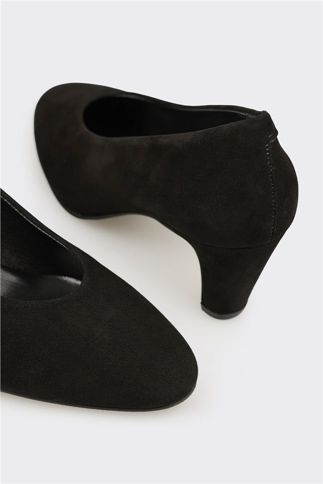 Siyah Deri Kadın Günlük Ayakkabı