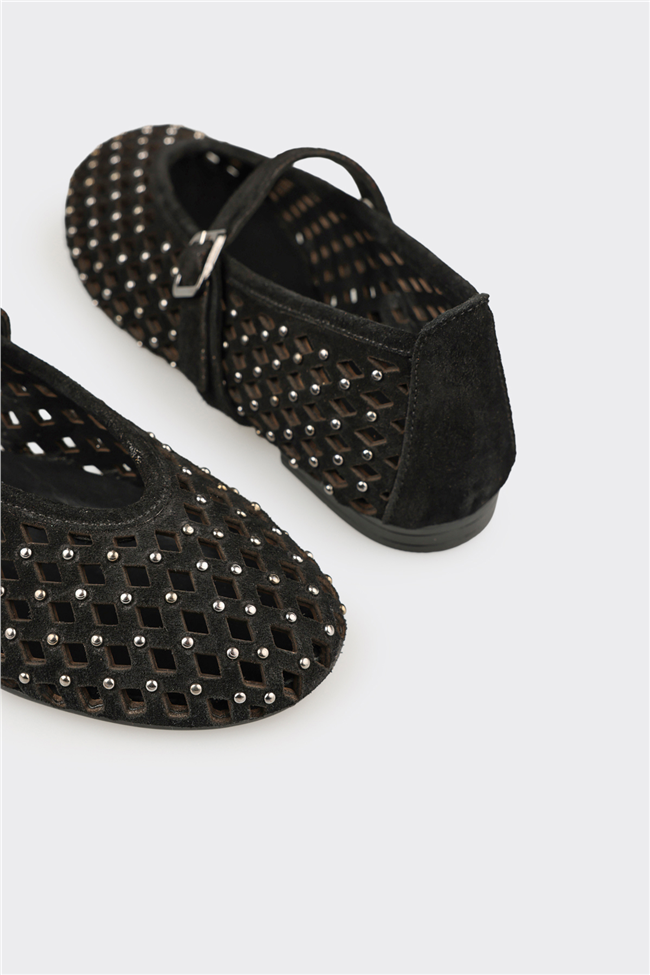 Siyah Deri Kadın Günlük Ayakkabı