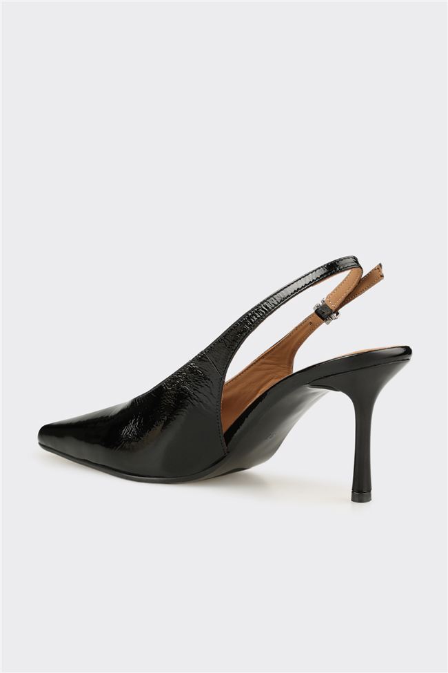 Siyah Deri Kadın Günlük Ayakkabı