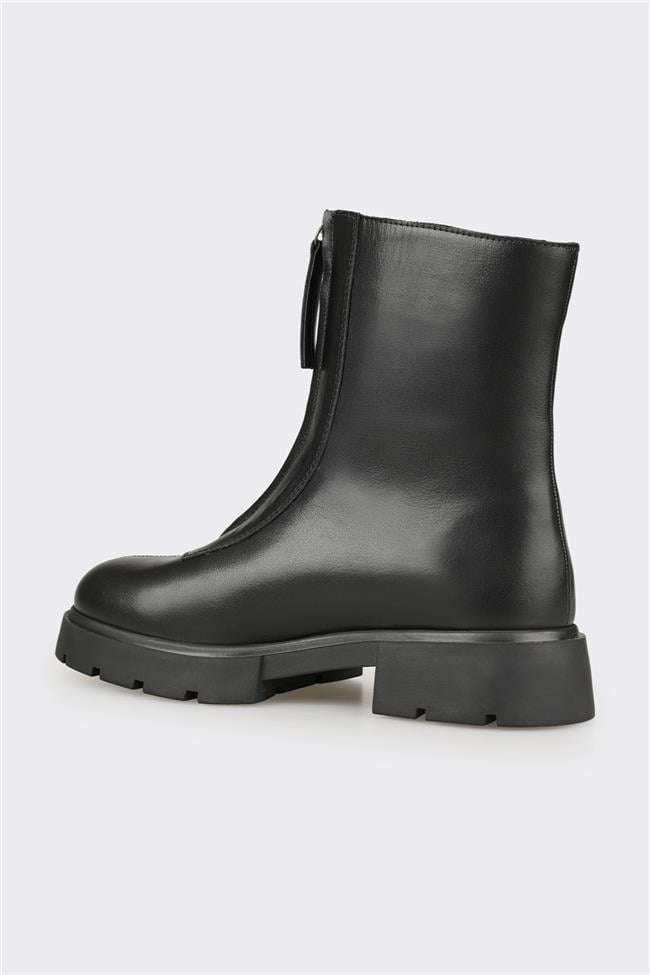 Siyah Deri Kadın Günlük Bot