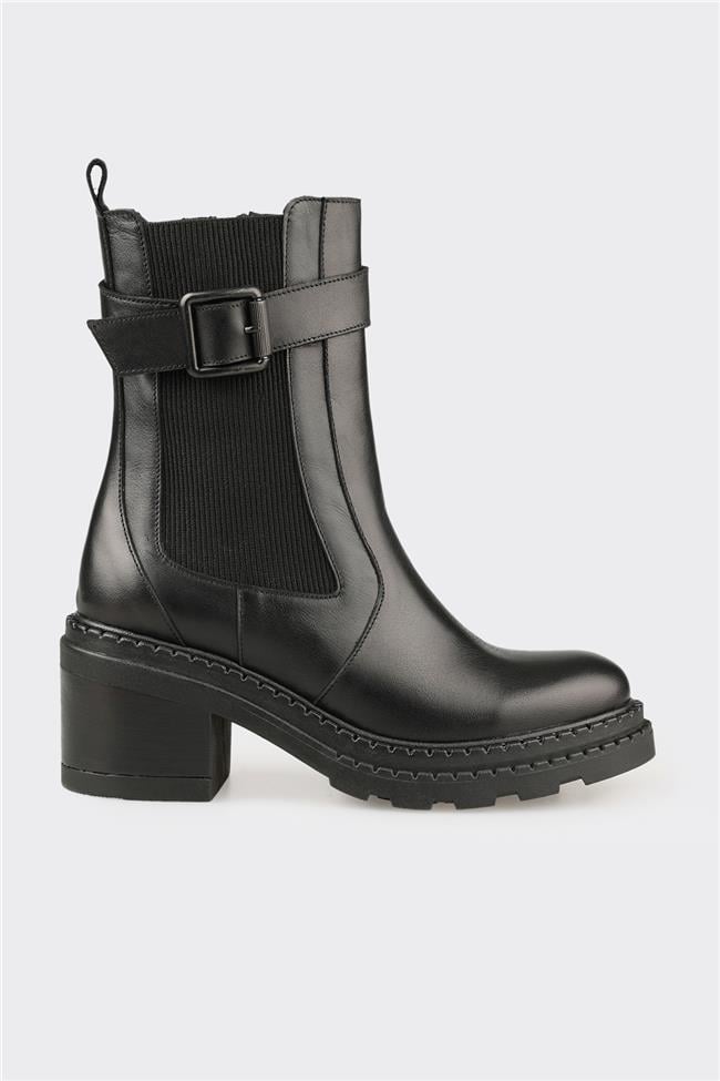 Siyah Deri Kadın Günlük Bot