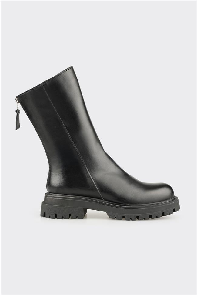 Siyah Deri Kadın Günlük Bot