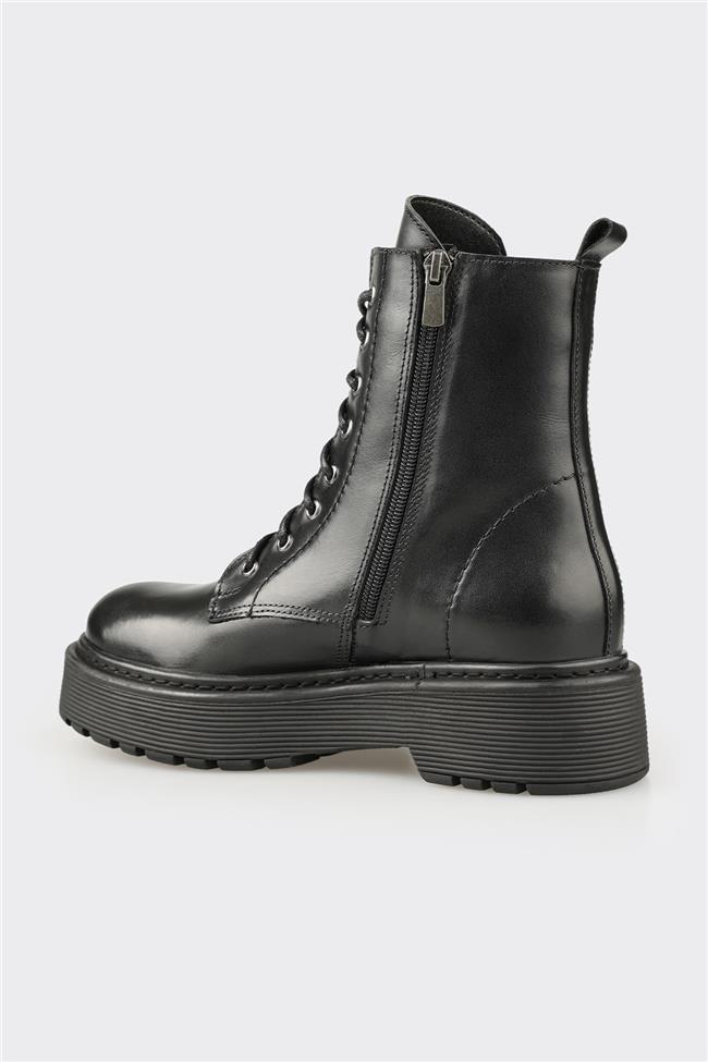 Siyah Deri Kadın Günlük Bot