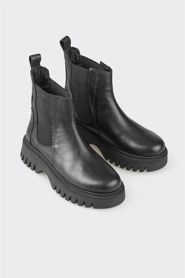 Siyah Deri Kadın Günlük Bot