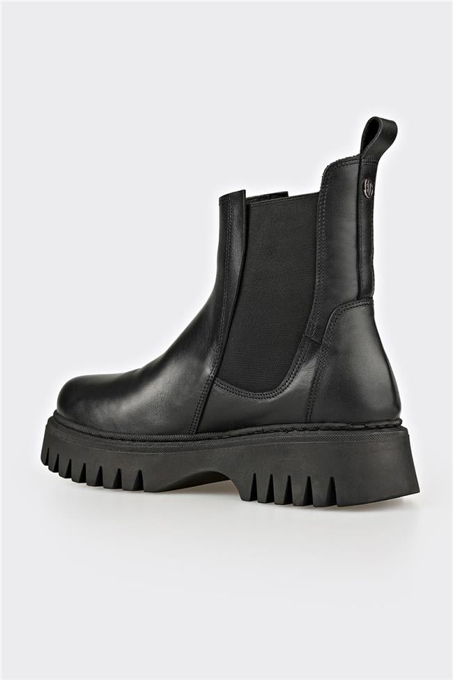 Siyah Deri Kadın Günlük Bot