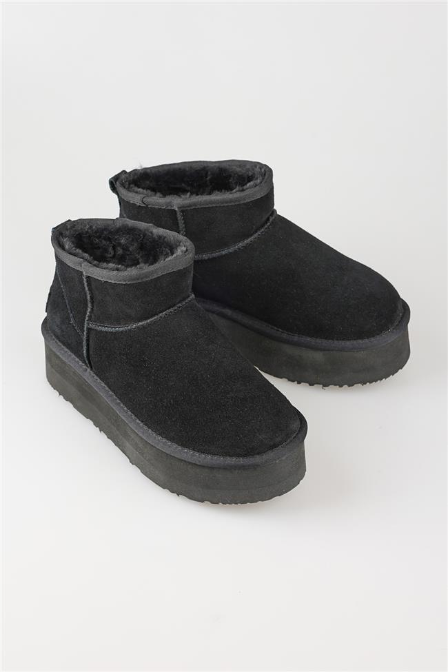 Siyah Deri Kadın Günlük Bot