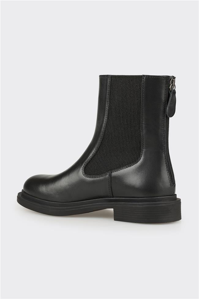 Siyah Deri Kadın Günlük Bot