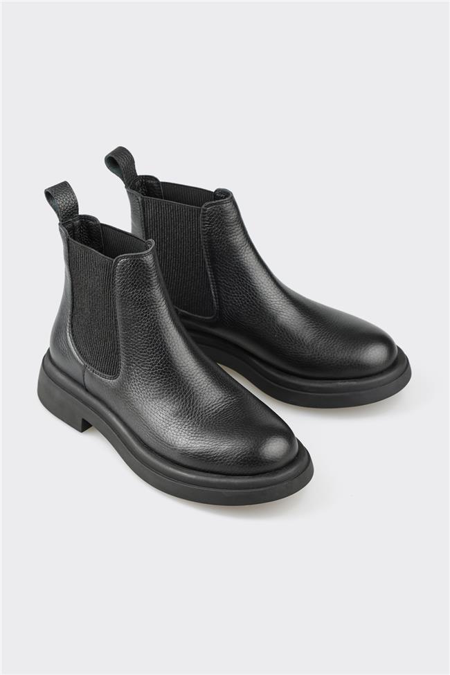 Siyah Deri Kadın Günlük Bot