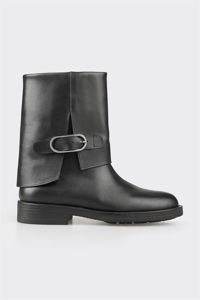 Siyah Deri Kadın Günlük Bot