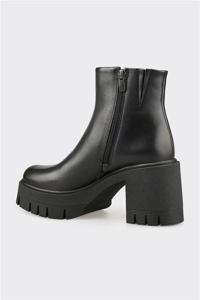 Siyah Deri Kadın Günlük Bot