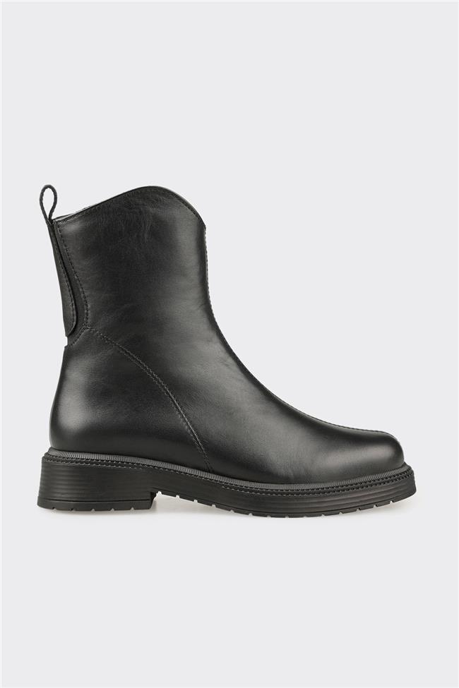 Siyah Deri Kadın Günlük Bot