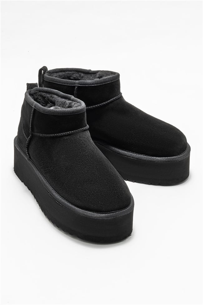 Siyah Deri Kadın Günlük Bot