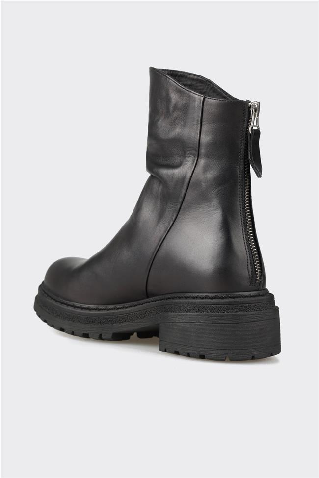 Siyah Deri Kadın Günlük Bot