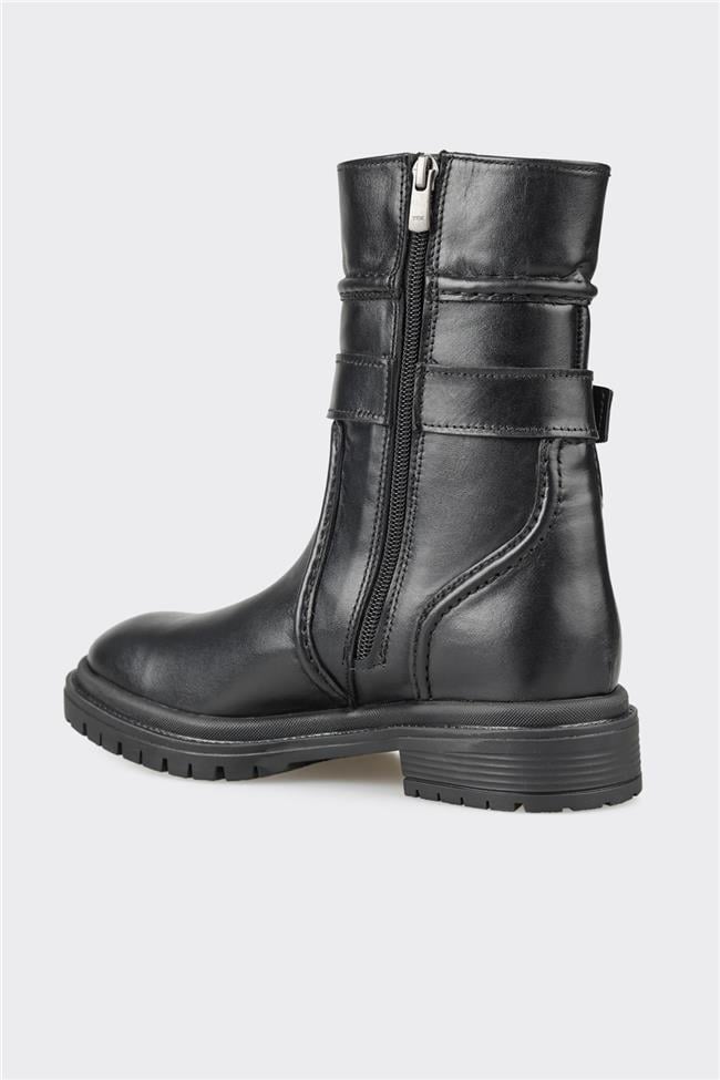 Siyah Deri Kadın Günlük Bot