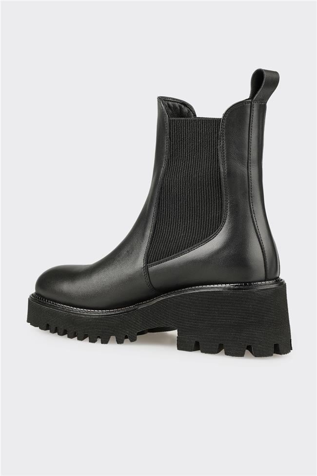 Siyah Deri Kadın Günlük Bot