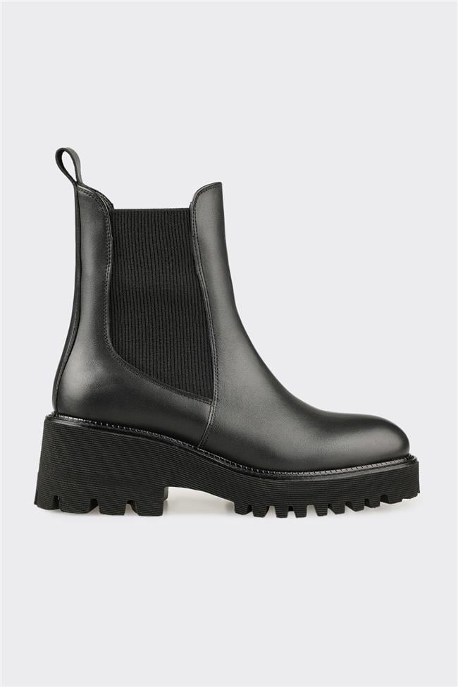 Siyah Deri Kadın Günlük Bot