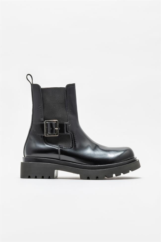 Siyah Deri Kadın Günlük Bot