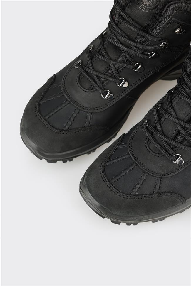 Siyah Deri Kadın Spor Bot