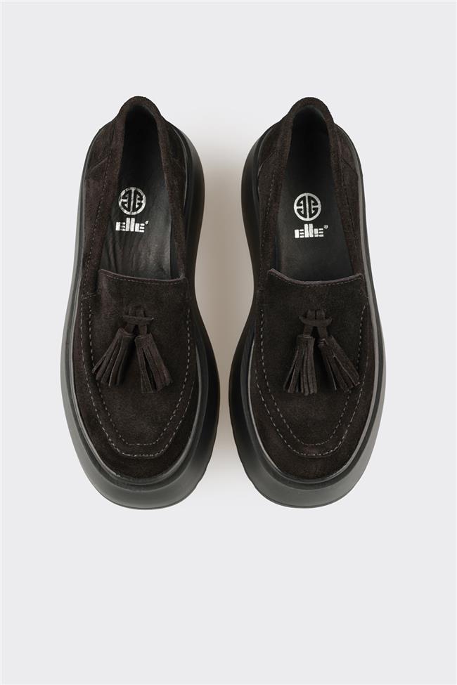 Siyah Deri Kadın Topuklu Ayakkabı