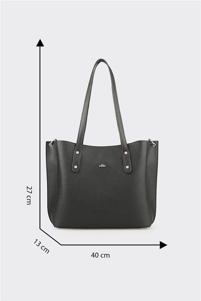 Siyah Kadın Büyük Omuz Çantası