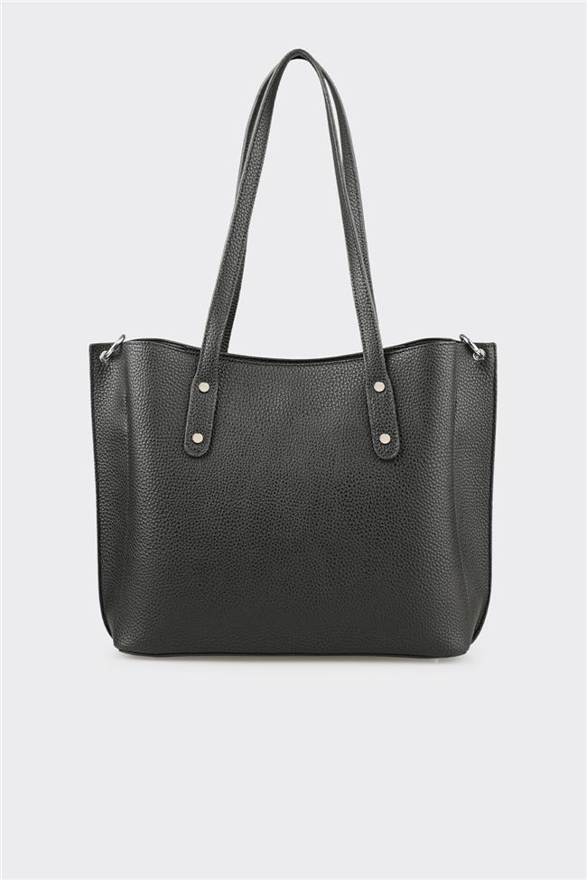 Siyah Kadın Büyük Omuz Çantası