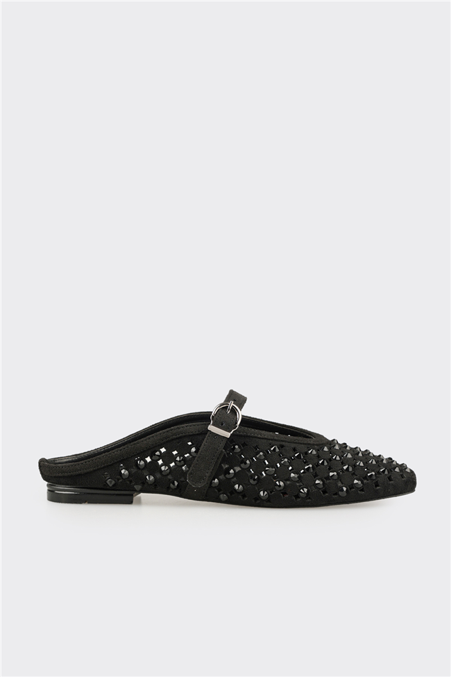 Siyah Kadın  Düz Terlik