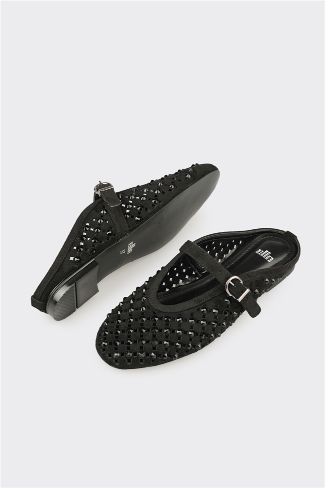 Siyah Kadın  Düz Terlik