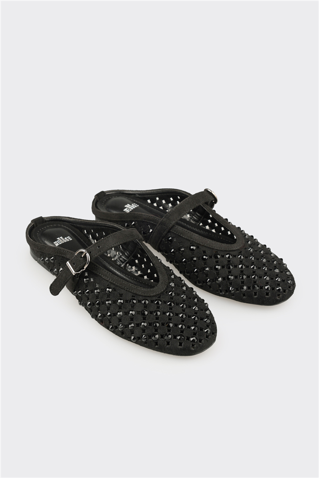 Siyah Kadın  Düz Terlik