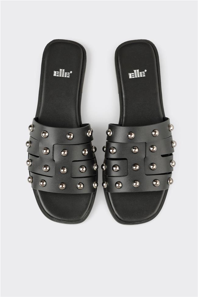 Siyah Kadın Düz Terlik