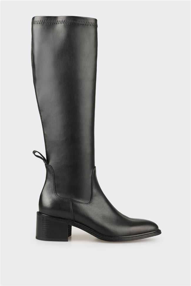 Siyah Kadın Orta Topuk Çizme