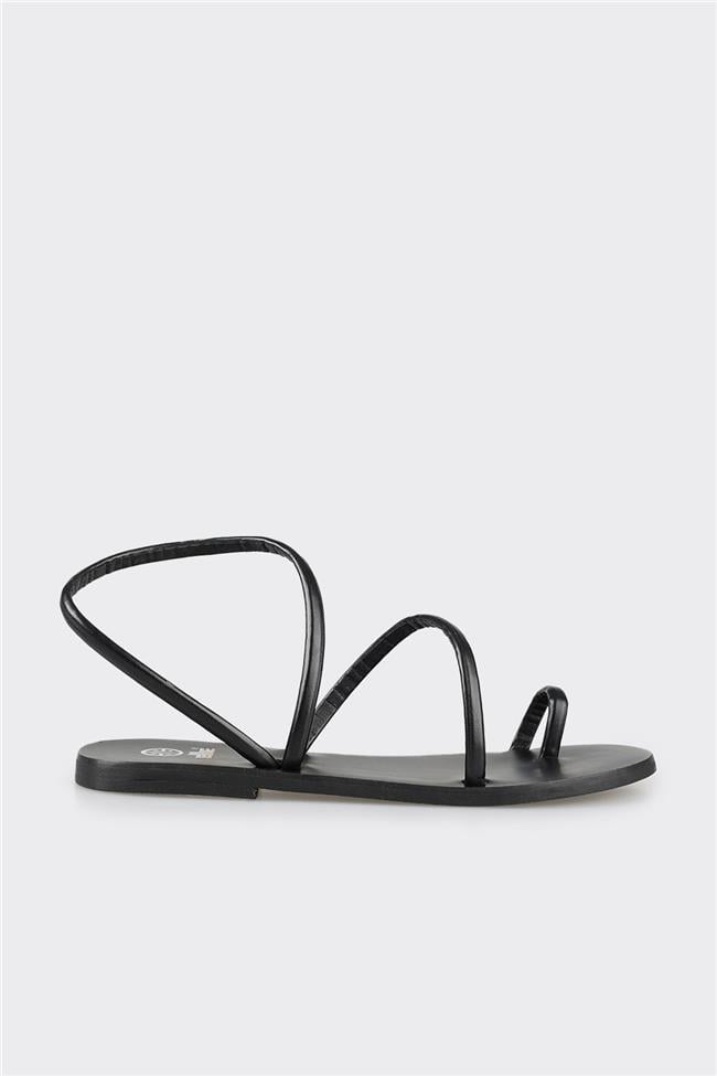 Siyah Kadın Parmak Arası Sandalet