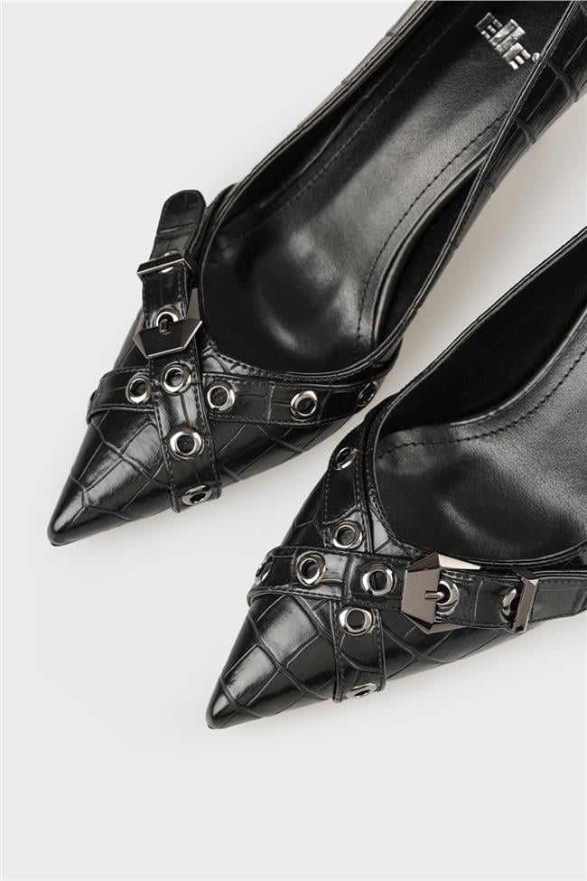 Siyah Kadın Yüksek Topuk Ayakkabı