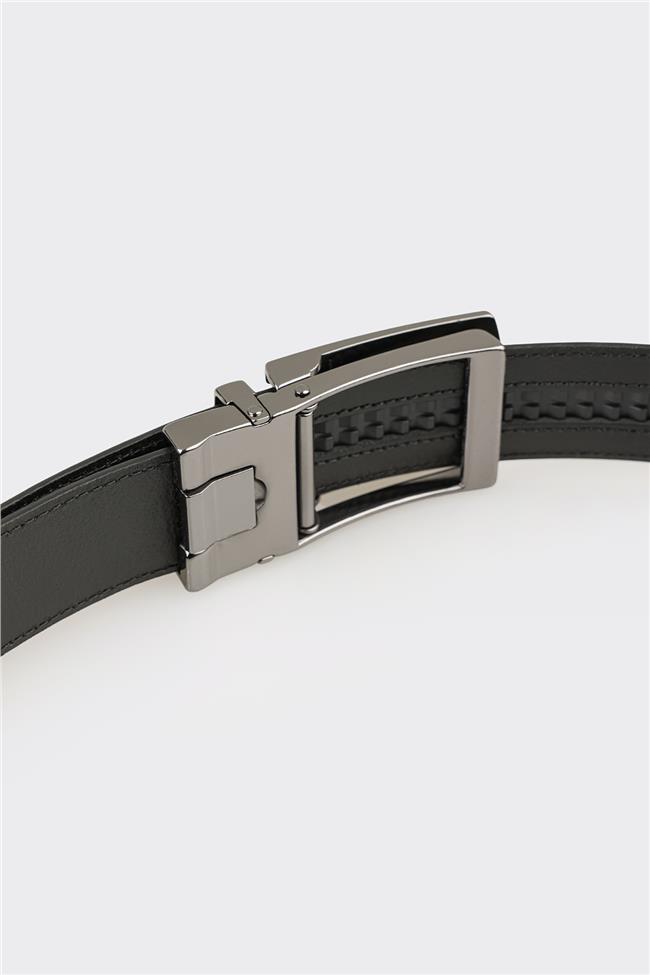 Siyah Deri Erkek Kemer