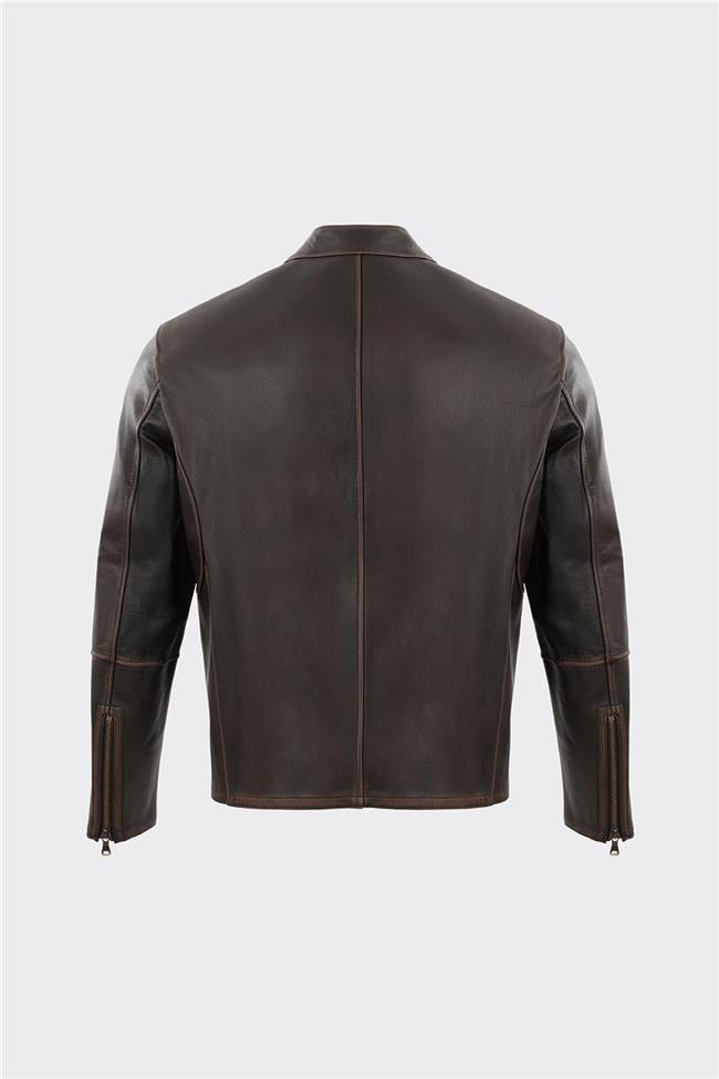 Taba Deri Erkek Ceket