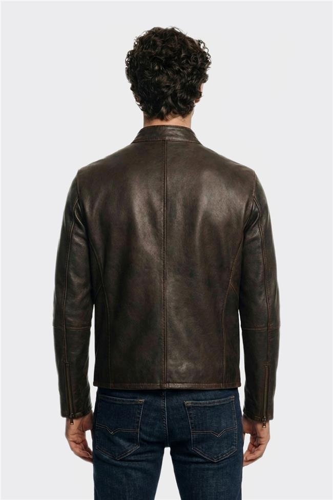 Taba Deri Erkek Ceket