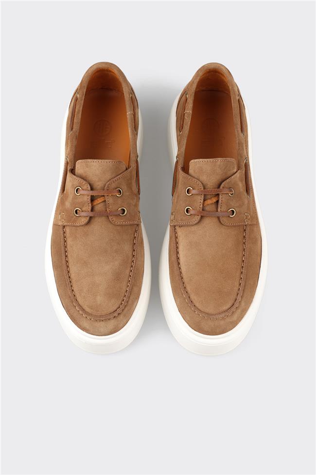 Taba Deri Erkek Günlük Ayakkabı