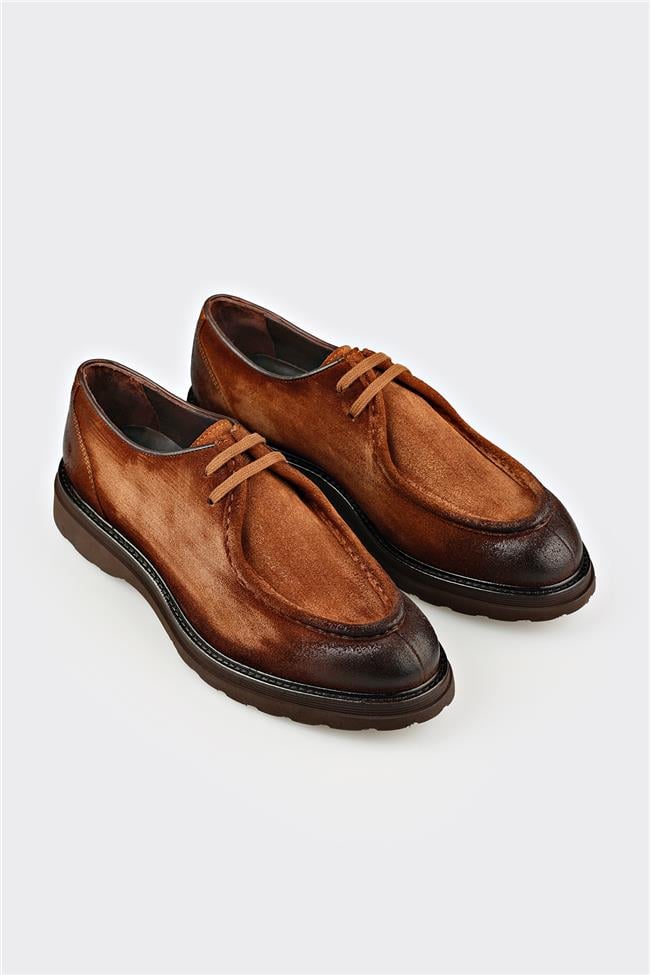 Taba Deri Erkek Günlük Ayakkabı