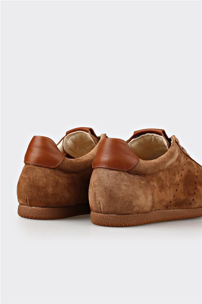 Taba Deri Erkek Günlük Ayakkabı