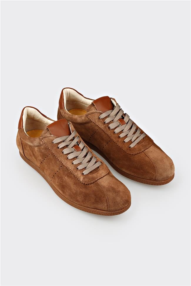 Taba Deri Erkek Günlük Ayakkabı