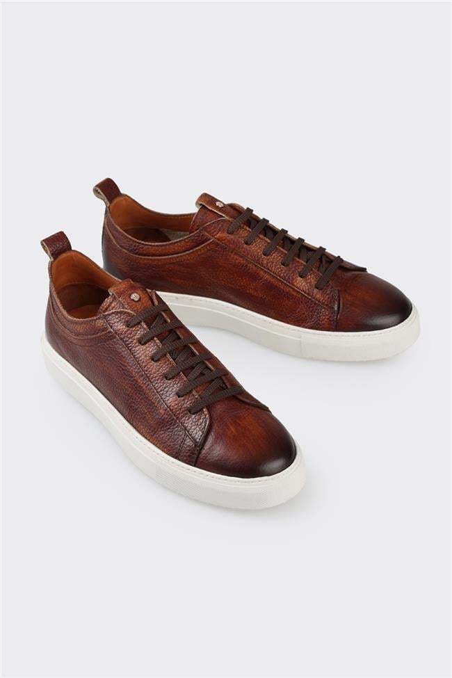 Taba Deri Erkek Günlük Ayakkabı