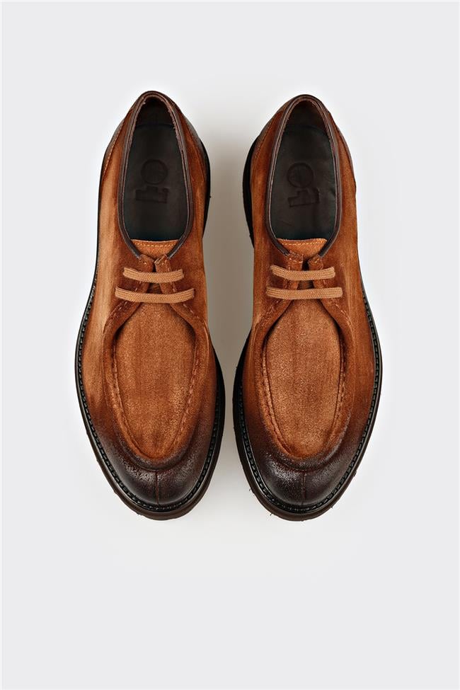 Taba Deri Erkek Günlük Ayakkabı
