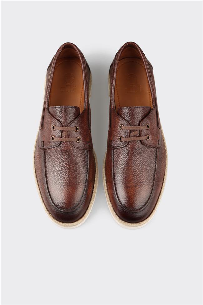 Taba Deri Erkek Günlük Ayakkabı