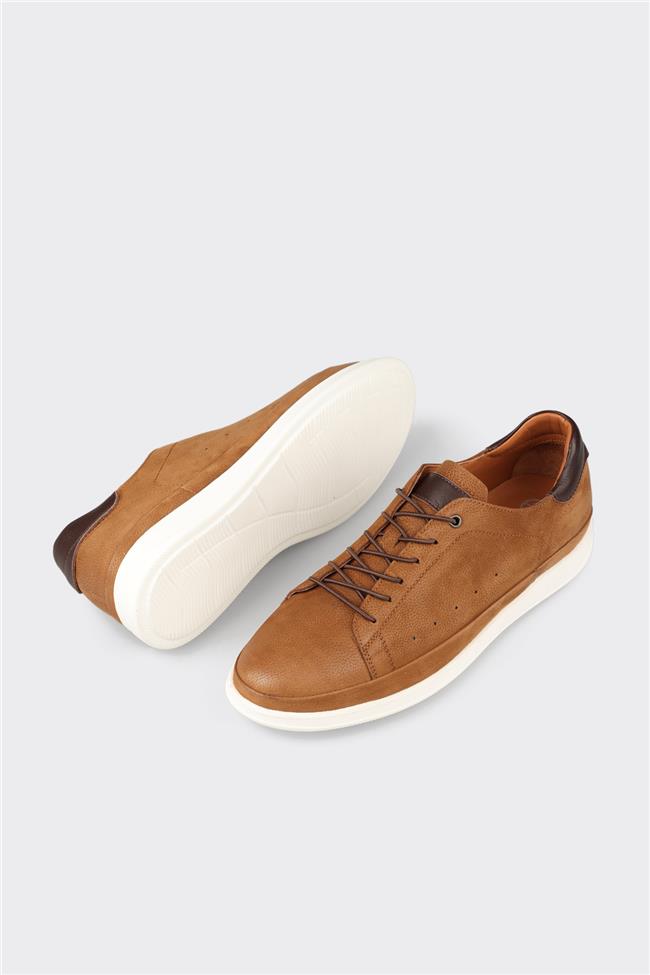 Taba Deri Erkek Günlük Ayakkabı