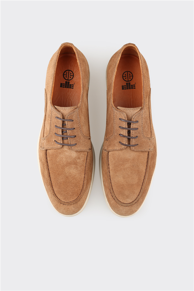 Taba Deri Erkek Günlük Ayakkabı