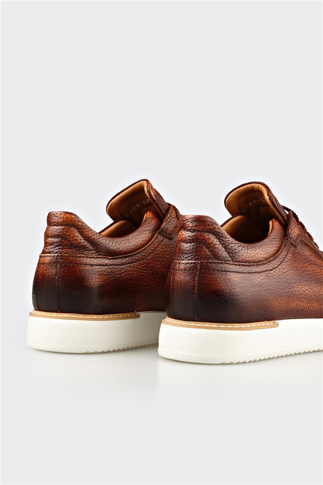 Taba Deri Erkek Günlük Ayakkabı