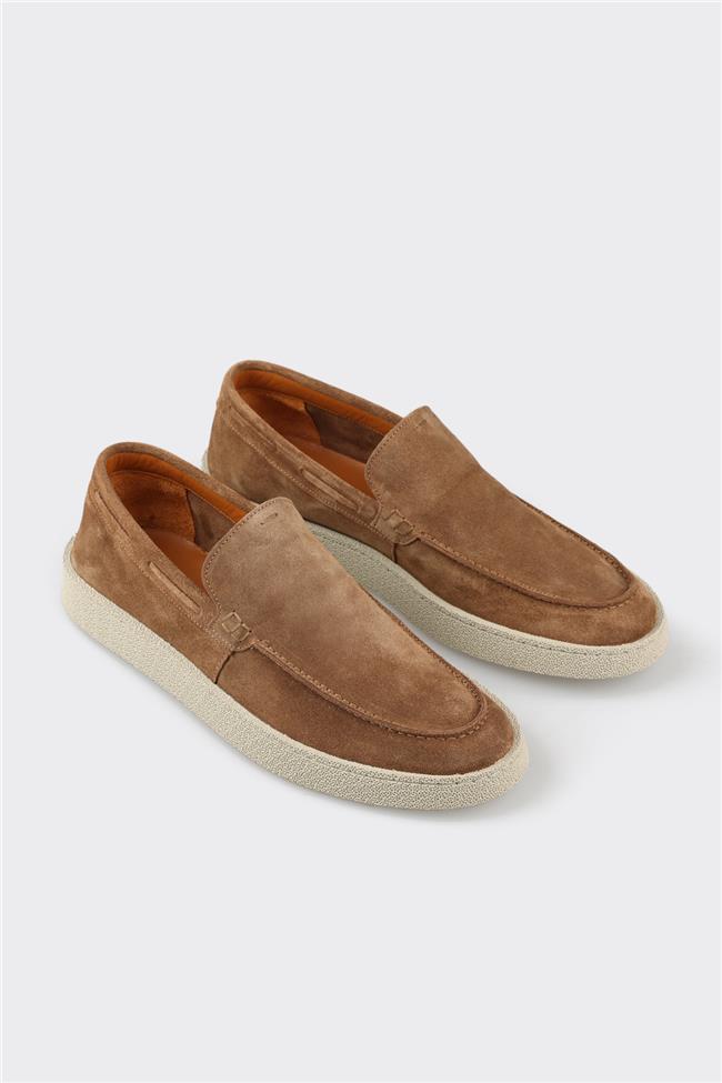 Taba Deri Erkek Günlük Ayakkabı