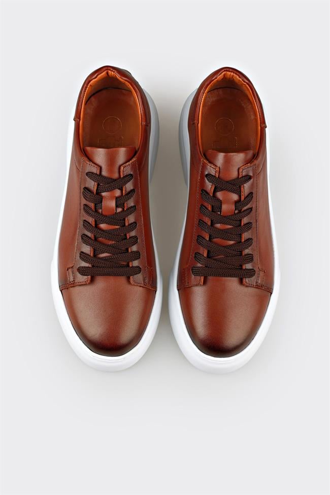 Taba Deri Erkek Günlük Ayakkabı