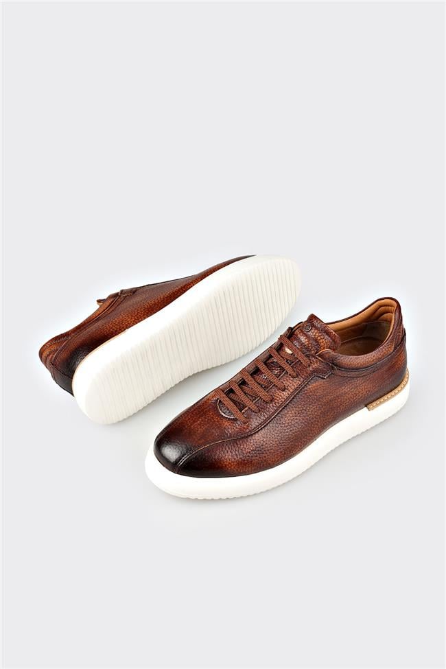 Taba Deri Erkek Günlük Ayakkabı