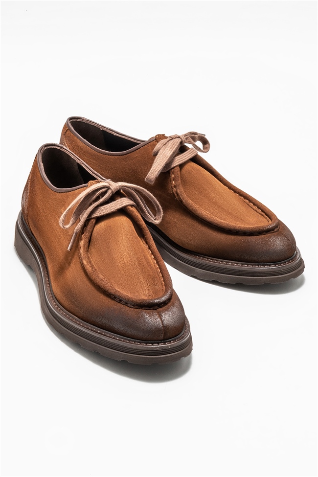 Taba Deri Erkek Günlük Ayakkabı